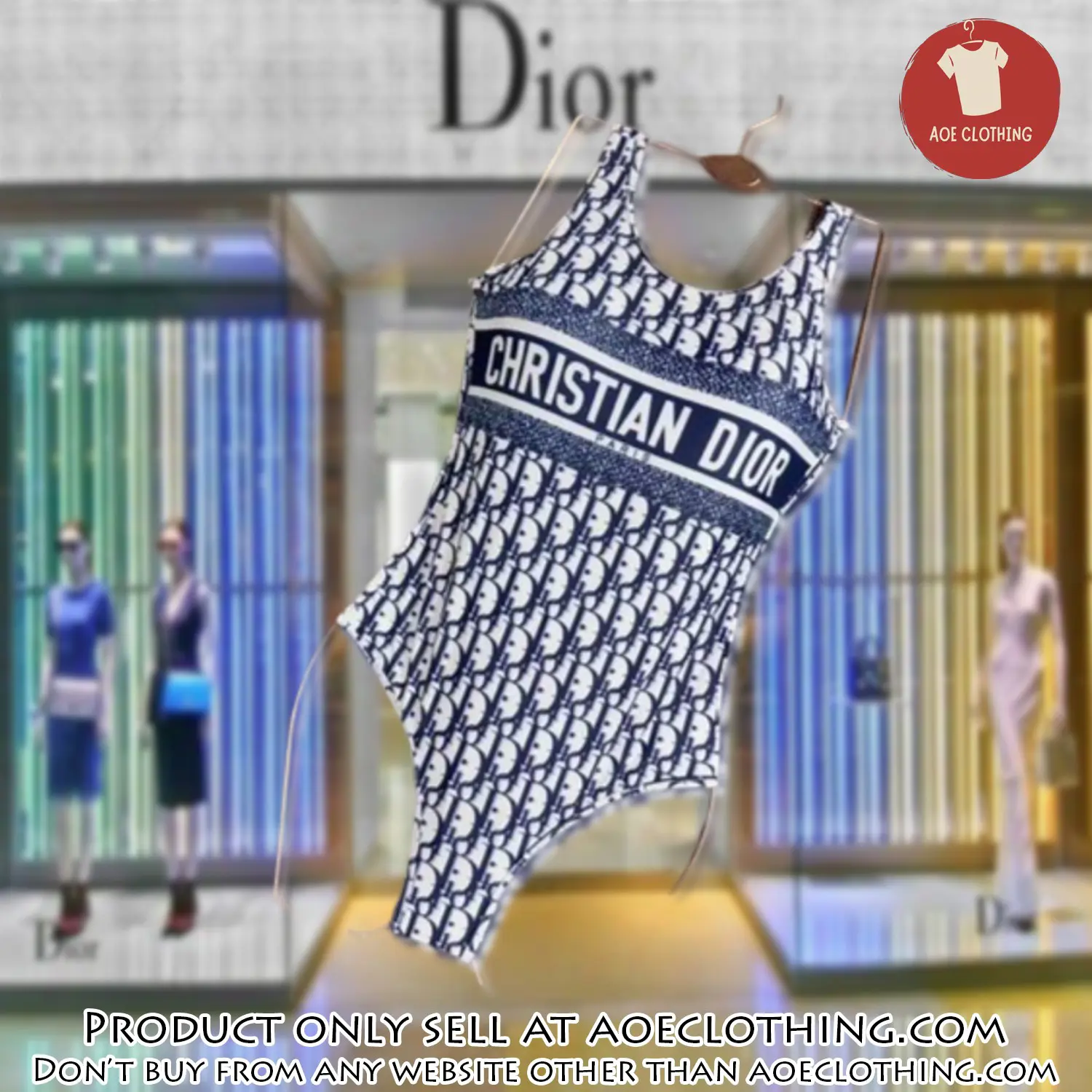 Christian dior swimwear beachwear one piece swimsuit osw1049 aoe2547046